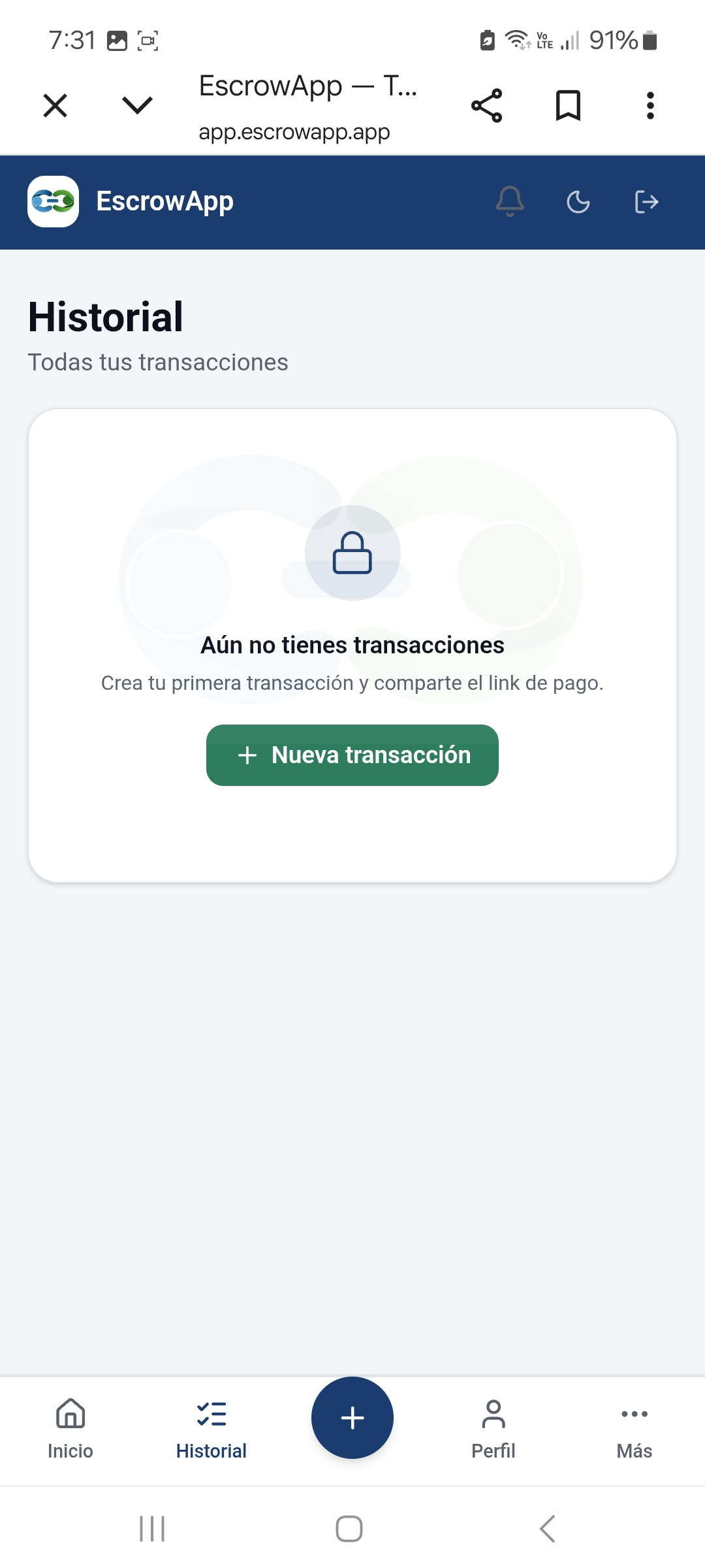 PeerSettle — Transaction history
