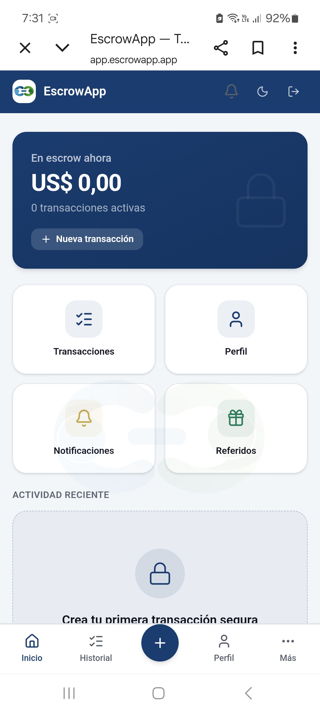 PeerSettle — Main dashboard